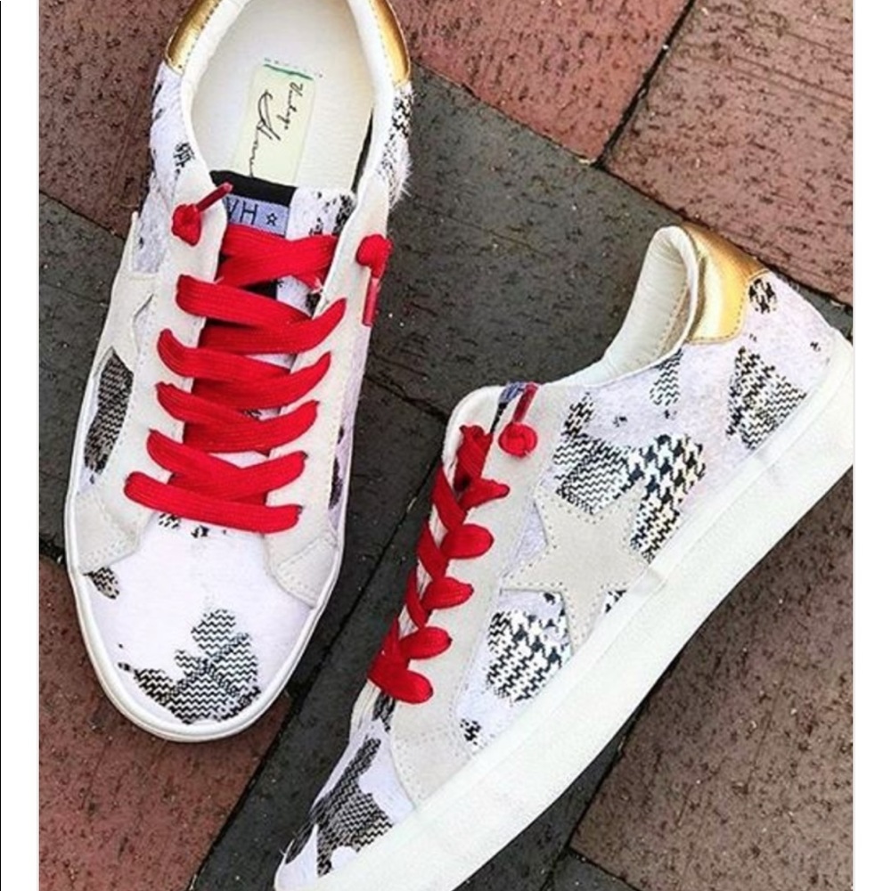 Vintage Havana Houndstooth multi pattern sneakers